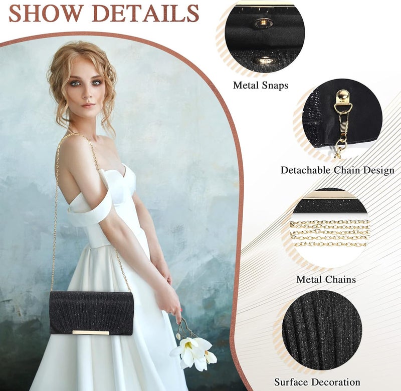 UBAYMAX Evening Bag Clutch Purses for Women Lady Girl Handbags Crossbody Bag Wedding Bag for Prom Party Wedding Engagement | Wedding Bag, for Prom Party, Wedding, Engagement - Image 4
